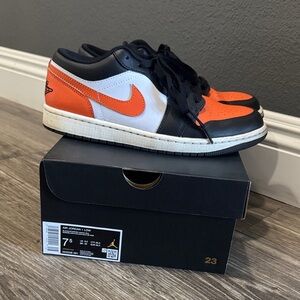 Nike Air Jordan Low - Orange, Black, and White